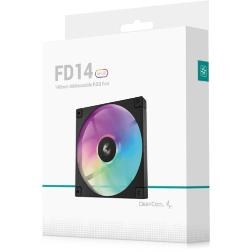 Вентилятор для корпуса Deepcool FD14 ARGB 140х140x25 черный 4-pin 25.6дБ (R-FD14-BKAPN1-G) Ret [R-FD14-BKAPN1-G]