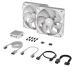 Кулер для корпуса/ Case Cooler Corsair iCUE LINK RX140 RGB (140x140x25mm, 4-pin PWM, RGB, 94.7CFM, 36dBA, 1700RPM, White, 2pcs)