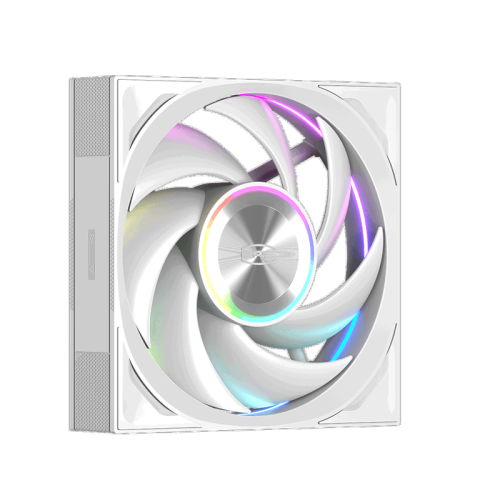 Кулер для корпуса/ Case Cooler PCCooler F7 X120 ARGB WH 3IN1 (120x120x28mm, 4-pin PWM, ARGB, 83CFM, 33.1dBA, 3000RPM, White, 3pcs)