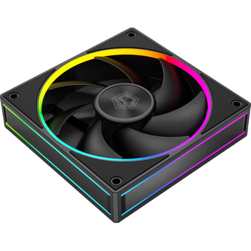 Кулер для корпуса/ Case Cooler ID-COOLING AF-127-ARGB-K (120x120x27mm, 4-pin PWM, ARGB, 78CFM, 29.9dBA, 2000RPM, Black)