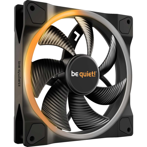 Кулер для корпуса/ Case Cooler be quiet! LIGHT WINGS 140mm PWM (140x140x25mm, 4-pin PWM, ARGB, 56CFM, 23.3dBA, 1500RPM, Black)