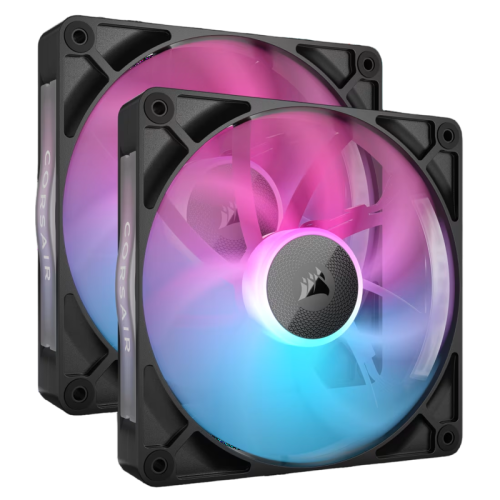 Кулер для корпуса/ Case Cooler Corsair iCUE LINK RX140 RGB (140x140x25mm, 4-pin PWM, RGB, 94.7CFM, 36dBA, 1700RPM, Black, 2pcs)