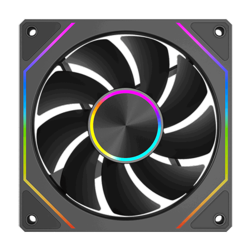 Кулер для корпуса/ Case Cooler PCCooler FG120 ARGB BK (120x120x25mm, 4-pin PWM, ARGB, 54CFM, 28.4dBA, 1800RPM, Black)
