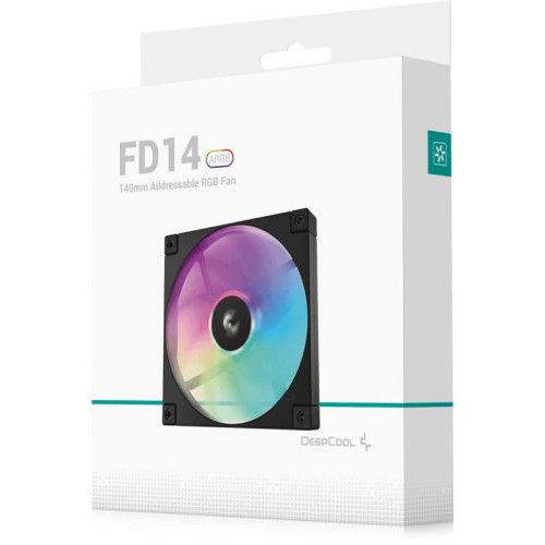 Вентилятор для корпуса Deepcool FD14 ARGB 140х140x25 черный 4-pin 25.6дБ (R-FD14-BKAPN1-G) Ret [R-FD14-BKAPN1-G]