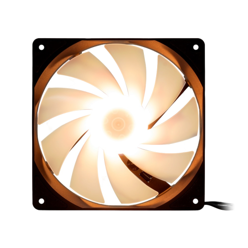 Кулер для ПК/ Case Cooler HSPD FN001 Black (140x140x25mm, 4-pin PWM, ARGB, 58.7CFM, 35dBA, 1500RPM, Black)