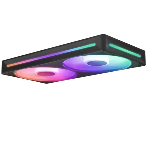 Кулер для корпуса ПК/ Case Cooler NZXT F240 RGB Core (120x120x25mm, 4-pin PWM, RGB, 75.12CFM, 30dBA, 2400RPM, Black, Single-Frame RGB Fan Unit)