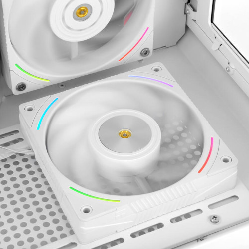 Кулер для корпуса/ Case Cooler Thermalright TL-K12RW Reverse (120x120x25mm, 4-pin PWM, ARGB, 69CFM, 27dBA, 2150RPM, White)