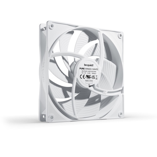 Кулер для корпуса/ Case Cooler be quiet! PURE WINGS 3 140mm PWM high-speed (140x140x25mm, 4-pin PWM, 72.2CFM, 30.5dBA, 1800RPM, White)