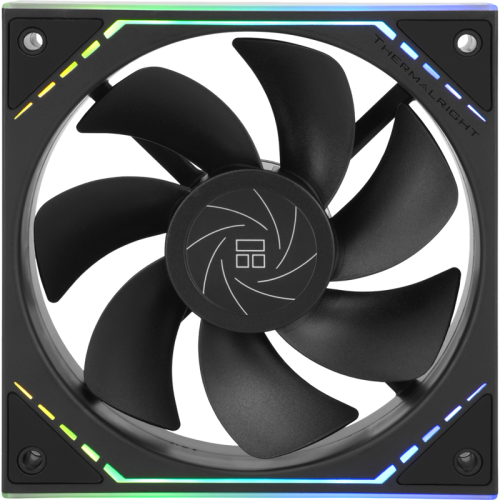Кулер для корпуса/ Case Cooler Thermalright TL-M12R Reverse (124x120x25mm, 4-pin PWM, ARGB, 42.6CFM, 23.2dBA, 1500RPM, Black)