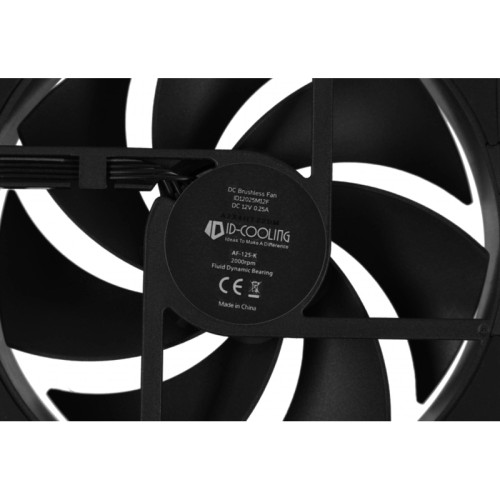 Вентилятор для корпуса ID-Cooling AF-125-K 120х120x25 черный 4-pin 30дБ Ret [AF-125-K]