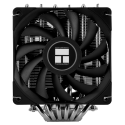 Кулер для процессора/ Thermalright Royal Knight 120 (4-pin PWM, 156mm, Ni/Cu, 6x6mm, 2x120mm, 80.45CFM/56.36CFM, 29.4dBA/28.4dBA, 2150RPM/1900RPM, S: 1200, 1700, 1851, 2011, 2066, 115X, AM4, AM5, black)