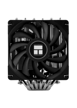 Кулер для процессора/ Thermalright Royal Knight 120 (4-pin PWM, 156mm, Ni/Cu, 6x6mm, 2x120mm, 80.45CFM/56.36CFM, 29.4dBA/28.4dBA, 2150RPM/1900RPM, S: 1200, 1700, 1851, 2011, 2066, 115X, AM4, AM5, black)