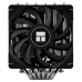 Кулер для процессора/ Thermalright Royal Knight 120 (4-pin PWM, 156mm, Ni/Cu, 6x6mm, 2x120mm, 80.45CFM/56.36CFM, 29.4dBA/28.4dBA, 2150RPM/1900RPM, S: 1200, 1700, 1851, 2011, 2066, 115X, AM4, AM5, black)