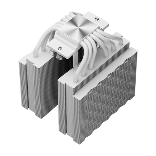 Кулер для процессора/ CPU Cooler PCCooler RT620Pro TC ARGB WH (265W, 4-pin PWM, 157.5mm, Al/Cu, 6x6mm, 2x120mm, 73.32CFM, 34.9dBA, 2200RPM, S: 1851/1700/1200/115X, AM5/AM4, white)