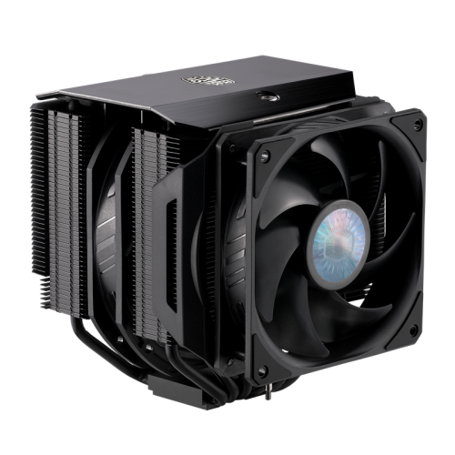 Кулер для процессора/ Cooler Master MasterAir MA624 Stealth (250W, 4-pin, 160mm, tower, Al/Cu/Ni, fans: 2x140mm/67CFM/27dBA/1400rpm, 1700/1200/115X/2066/2011-V3/2011/AM4/AM3/AM3+/AM2/AM2+/FM2/FM2+/FM1, AM5 not support)