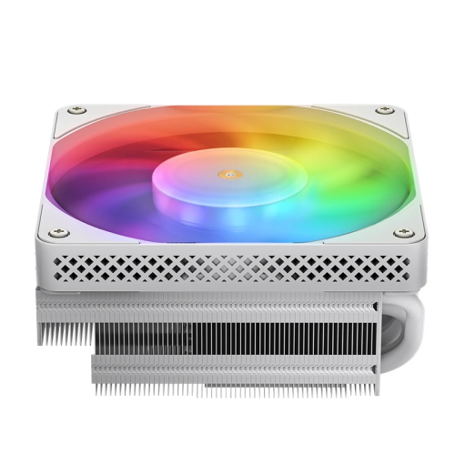 Кулер для процессора/ CPU Cooler JONSBO HX6200D (200W, 4-pin PWM, 63mm, Al/Cu, 6x6mm, ARGB, 1x120mm, 62CFM, 29.7dBA, 1800RPM, S: 1851/1700/1200/115X, AM4/AM5 White)