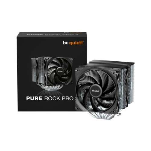 Кулер для процессора/ CPU Cooler be quiet! PURE ROCK PRO 3 (250W, 4-pin PWM, 155mm, Al/Cu, 6x6mm, 2x120mm, 59.6CFM, 34.8dBA, 2000RPM, S: 1851/1700/1200/115X, AM5/AM4, black/silver) Кулер для процессора/ CPU Cooler be quiet! PURE ROCK PRO 3 (250W, 4-pin PWM, 155mm, Al/Cu, 6x6mm, 2x120mm, 59.6CFM, 34.8dBA, 2000RPM, S: 1851/1700/1200/115X, AM5/AM4, black/silver)