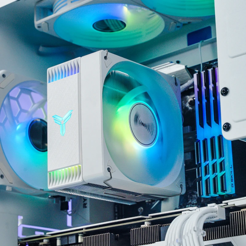 Кулер для процессора/ CPU Cooler JONSBO CR-1000 EVO ARGB (220W, 4-pin PWM, 154mm, Al/Cu, 4x6mm, ARGB, 1x120mm, 59.48CFM, 32.0dBA, 1500RPM, S: 1700/1200/115X, AM4/AM5 White)