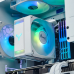 Кулер для процессора/ CPU Cooler JONSBO CR-1000 EVO ARGB (220W, 4-pin PWM, 154mm, Al/Cu, 4x6mm, ARGB, 1x120mm, 59.48CFM, 32.0dBA, 1500RPM, S: 1700/1200/115X, AM4/AM5 White)