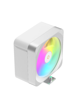Кулер для процессора/ CPU Cooler Ocypus Delta Delta A40 EX WH ARGB (200W, 4-pin PWM, 157mm, Al/Cu, 4x6mm, ARGB, 1x120mm, 60CFM, 31dBA, 1600RPM, S: 1851/1700/1200/115X, AM5/AM4, white)