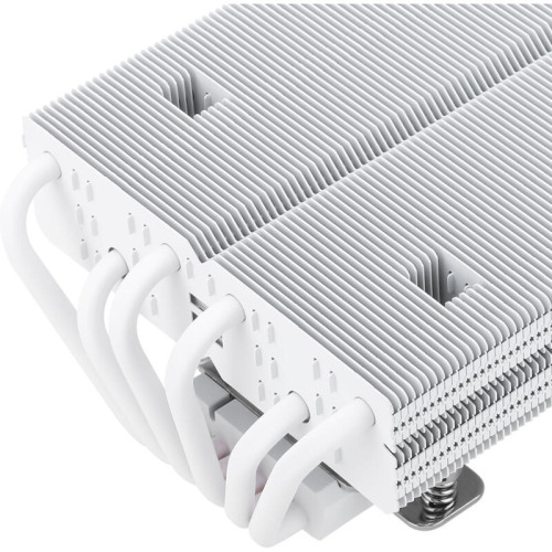 Кулер для процессора/ CPU Cooler Thermalright SI-100 White Argb (4-pin PWM, 74.8mm, Ni/Cu, 6x6mm, ARGB, 1x120mm, 72.37CFM, 27.7dBA, 2000RPM, S: 1851/1700/1200/20XX/115X, AM5/AM4, white)