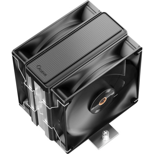 Кулер для процессора/ CPU Cooler Ocypus Delta A40 Elite BK Dual FAN (220W, 4-pin PWM, 156.7mm, Al/Cu, 4x6mm, 2x120mm, 73CFM, 29dBA, 2000RPM, S: 1851/1700/1200/115X, AM5/AM4, black)