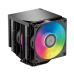 Кулер для процессора/ CPU Cooler PCCooler RT720 TC ARGB BK (270W, 4-pin PWM, 157.5mm, Al/Cu, 7x6mm, ARGB, 2x120mm, 73.32CFM, 34.9dBA, 2200RPM, S: 1851/1700/1200/115X, AM5/AM4, black)
