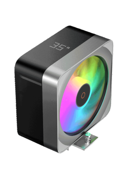 Кулер для процессора/ CPU Cooler Ocypus Delta A40 EX BK Digital (200W, 4-pin PWM, LED temp., 157mm, Al/Cu, 4x6mm, ARGB, 1x120mm, 60CFM, 31dBA, 1600RPM, S: 1851/1700/1200/115X, AM5/AM4, black)