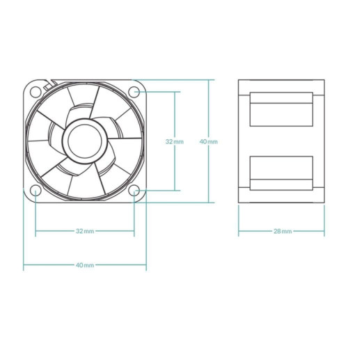 Вентилятор корпусной ARCTIC Cooling S4028-6K 250 - 6000 rpm Dual Ball Bearing  4-Pin Fan-Connector (ACFAN00185A)