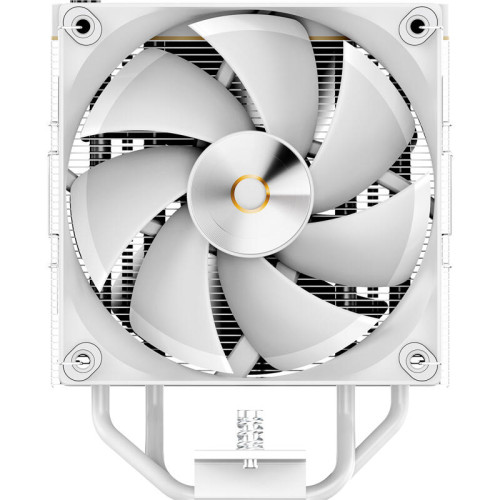Кулер для процессора/ CPU Cooler Ocypus Iota A40 WH Dual Fan (220W, 4-pin PWM, LED temp., 156.7mm, Al/Cu, 4x6mm, 2x120mm, 77CFM, 29dBA, 2000RPM, S: 1851/1700/1200/115X, AM5/AM4, white)