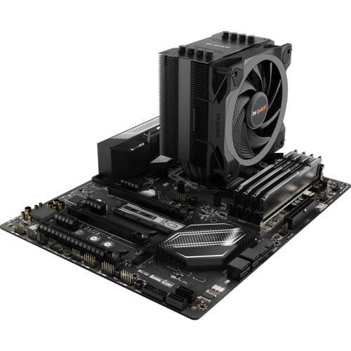 Кулер для процессора/ CPU Cooler be quiet! PURE ROCK 2 FX (150W, 4-pin PWM, 155mm, Al/Cu, 4x6mm, ARGB, 1x120mm, 42.6CFM, 24.4dBA, 2000RPM, S: 1700/1200/115X/2066/2011(-3) square ILM, AM5/AM4, black)