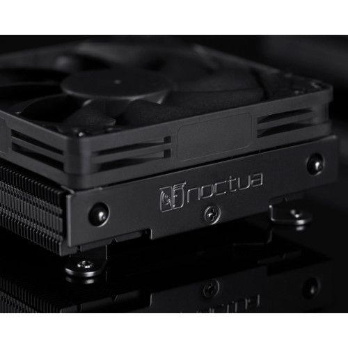 Кулер для процессора/ CPU Cooler Noctua NH-L9i-17xx chromax.black (59W, 4-pin PWM, 37mm, Al/Cu, 2x6mm, 1x92x92x14mm, 33.84CFM, 23.6dBA, 2500RPM, S: 1851/1700, Black)