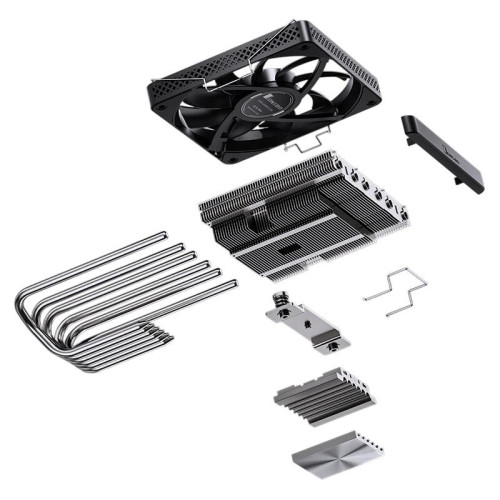 Кулер для процессора/ CPU Cooler JONSBO HP-600 (210W, 4-pin PWM, 66mm, Al/Cu, 6x6mm, 1x120mm, 61.51CFM, 37.2dBA, 1800RPM, S: 1700/1200/115X, AM4/AM5 Black)