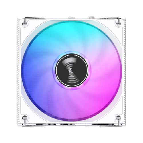 Кулер для процессора/ CPU Cooler JONSBO HX4170D (170W, 4-pin PWM, 45.3mm, Al/Cu, 4x6mm, ARGB, 1x92mm, 38.85CFM, 28.4dBA, 3300RPM, S: 1851/1700/1200/115X, AM4 White)