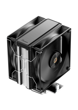 Кулер для процессора/ CPU Cooler Ocypus Delta A40 Elite BK Dual FAN (220W, 4-pin PWM, 156.7mm, Al/Cu, 4x6mm, 2x120mm, 73CFM, 29dBA, 2000RPM, S: 1851/1700/1200/115X, AM5/AM4, black)
