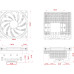 Кулер для процессора/ CPU Cooler ID-COOLING IS-67-XT WHITE (150W, 4-pin PWM, 67mm, Al/Cu, 6x6mm, 1x120mm, 67.58CFM, 32.3dBA, 2200RPM, S: 1851/1700/1200/115X, AM5/AM4, White)