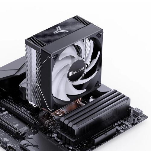 Кулер для процессора/ CPU Cooler JONSBO CR-1000E (210W, 4-pin PWM, 154mm, Al/Cu, 4x6mm, FRGB, 1x120mm, 59.48CFM, 32.0dBA, 1500RPM, S: 1700/1200/115X, Black)
