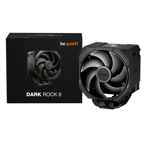 Кулер для процессора/ CPU Cooler be quiet! DARK ROCK 6 (220W, 4-pin PWM, 162mm, Al/Cu, 6x6mm, 1x135mm, 79.48CFM, 31.1dBA, 2000RPM, S: 1851/1700/1200/115X, AM5/AM4, black)