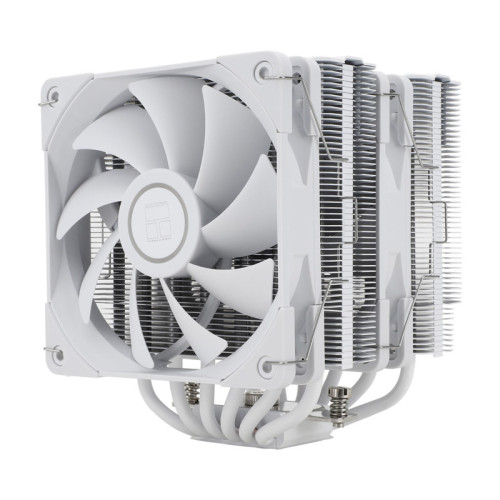 Кулер для процессора/ Thermalright Peerless Assassin 120 White (4-pin PWM, 157mm, Ni/Cu, 6x6mm, 2x120mm, 66.17CFM, 25.6dBA, 1550RPM, S: 2011, -3, 2066, 1200, 1700, 1851, 115x, AM4, AM5, white)