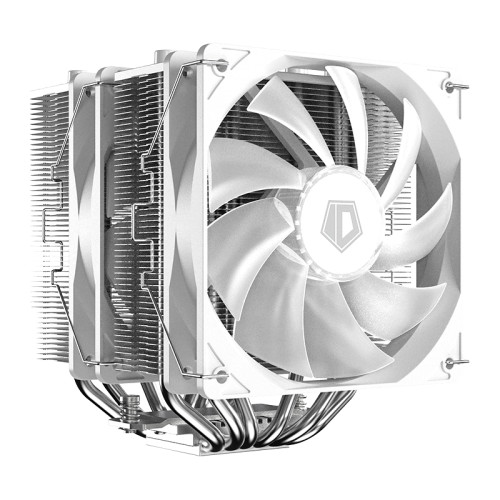 Кулер для процессора/ CPU Cooler ID-COOLING SE-55 ARGB SNOW (250W, 4-pin PWM, 153mm, Al/Cu, 6x6mm, ARGB, 2x120mm, 68.2CFM, 35.2dBA, 1500RPM, S: 1700/1200/115X, AM5/AM4, White)