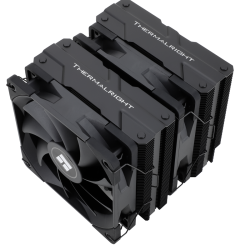 Кулер для процессора/ Thermalright Peerless Assassin 120 Black (4-pin PWM, 157mm, Ni/Cu, 6x6mm, 2x120mm, 66.17CFM, 25.6dBA, 1550RPM, S: 2011, -3, 2066, 1200, 1700, 1851, 115x, AM4, AM5, black)