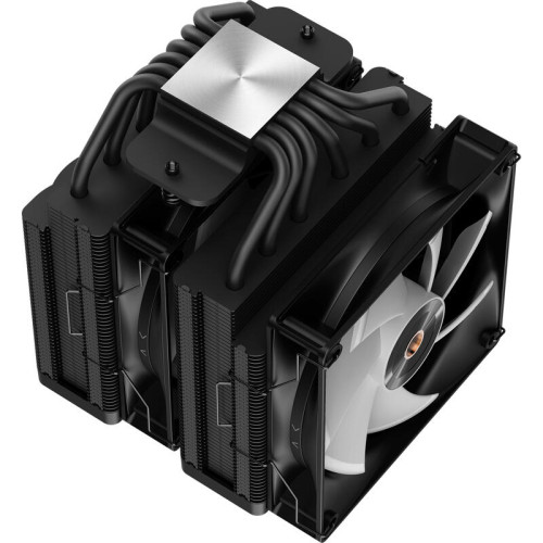 Кулер для процессора/ CPU Cooler Ocypus Delta A62 BK ARGB (260W, 4-pin PWM, 156mm, Al/Cu, 6x6mm, ARGB, 2x120mm, 73CFM, 29dBA, 2000RPM, S: 1851/1700/1200/115X, AM5/AM4, black)