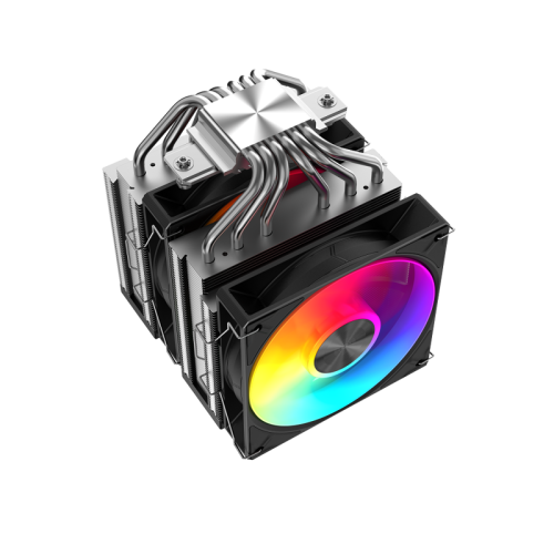 Кулер для процессора/ CPU Cooler SAMA A60L (265W, 4-pin PWM, 156.5mm, 6x6mm, ARGB, 2x120mm, 78CFM, 29dBA, 2200RPM, S: 1851/1700/1200/115X, AM5/AM4, silver)