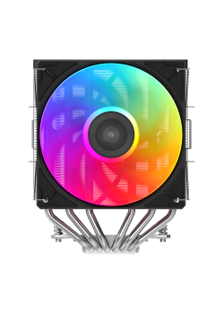 Кулер для процессора/ CPU Cooler SAMA A60L (265W, 4-pin PWM, 156.5mm, 6x6mm, ARGB, 2x120mm, 78CFM, 29dBA, 2200RPM, S: 1851/1700/1200/115X, AM5/AM4, silver)