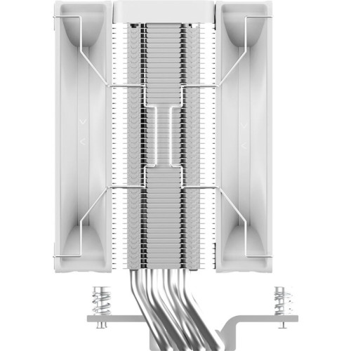 Кулер для процессора/ CPU Cooler Ocypus Delta A40 Elite WH Dual FAN (220W, 4-pin PWM, 156.7mm, Al/Cu, 4x6mm, 2x120mm, 73CFM, 29dBA, 2000RPM, S: 1851/1700/1200/115X, AM5/AM4, white)