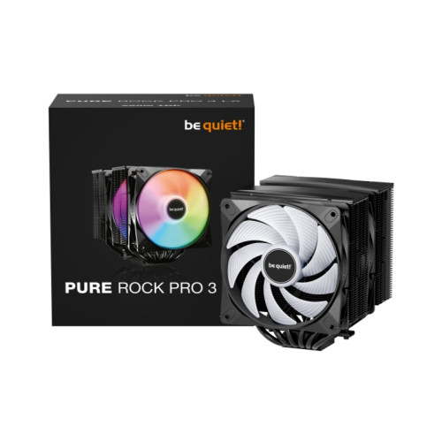 Кулер для процессора/ CPU Cooler be quiet! PURE ROCK PRO 3 LX (250W, 4-pin PWM, 155mm, Al/Cu, 6x6mm, ARGB, 2x120mm, 61.8CFM, 34.8dBA, 2000RPM, S: 1851/1700/1200/115X, AM5/AM4, black) Кулер для процессора/ CPU Cooler be quiet! PURE ROCK PRO 3 LX (250W, 4-pin PWM, 155mm, Al/Cu, 6x6mm, ARGB, 2x120mm, 61.8CFM, 34.8dBA, 2000RPM, S: 1851/1700/1200/115X, AM5/AM4, black)