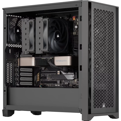 Кулер для процессора/ CPU Cooler Corsair A115 Twin Tower (270W, 4-pin PWM, 165mm, Al/Cu, 6x6mm, 2x140mm, 84.5CFM, 33.9dBA, 1600RPM, S: 1851/1700/1200/115X, AM5/AM4, black)