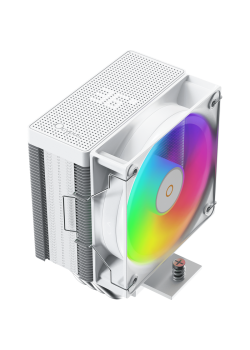 Кулер для процессора/ CPU Cooler Ocypus Gamma A40 WH ARGB Digital (200W, 4-pin PWM, LED temp., 133mm, Al/Cu, 4x6mm, ARGB, 1x100mm, 41CFM, 29.5dBA, 2400RPM, S: 1851/1700/1200/115X, AM5/AM4, white)