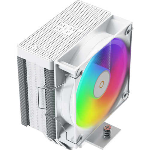 Кулер для процессора/ CPU Cooler Ocypus Gamma A40 WH ARGB Digital (200W, 4-pin PWM, LED temp., 133mm, Al/Cu, 4x6mm, ARGB, 1x100mm, 41CFM, 29.5dBA, 2400RPM, S: 1851/1700/1200/115X, AM5/AM4, white)