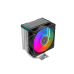 Кулер для процессора/ CPU Cooler SAMA X40L (200W, 4-pin PWM, 133.5mm, 4x6mm, ARGB, 1x100mm, 50.1CFM, 35.2dBA, 2600RPM, S: 1851/1700/1200/115X, AM5/AM4, silver)